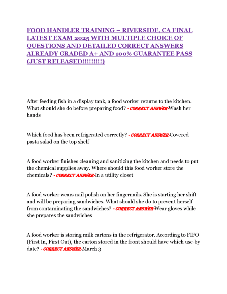 A Food Worker Finishes Cleaning And Sanitizing the Kitchen