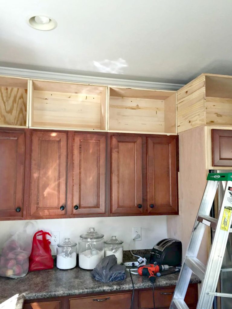 How to Add Storage above Kitchen Cabinets