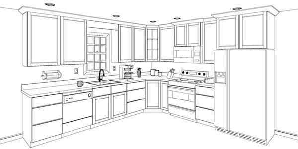 How to Draw a 3D Kitchen Design