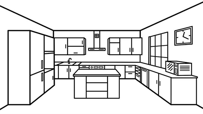 How to Draw Kitchen Design